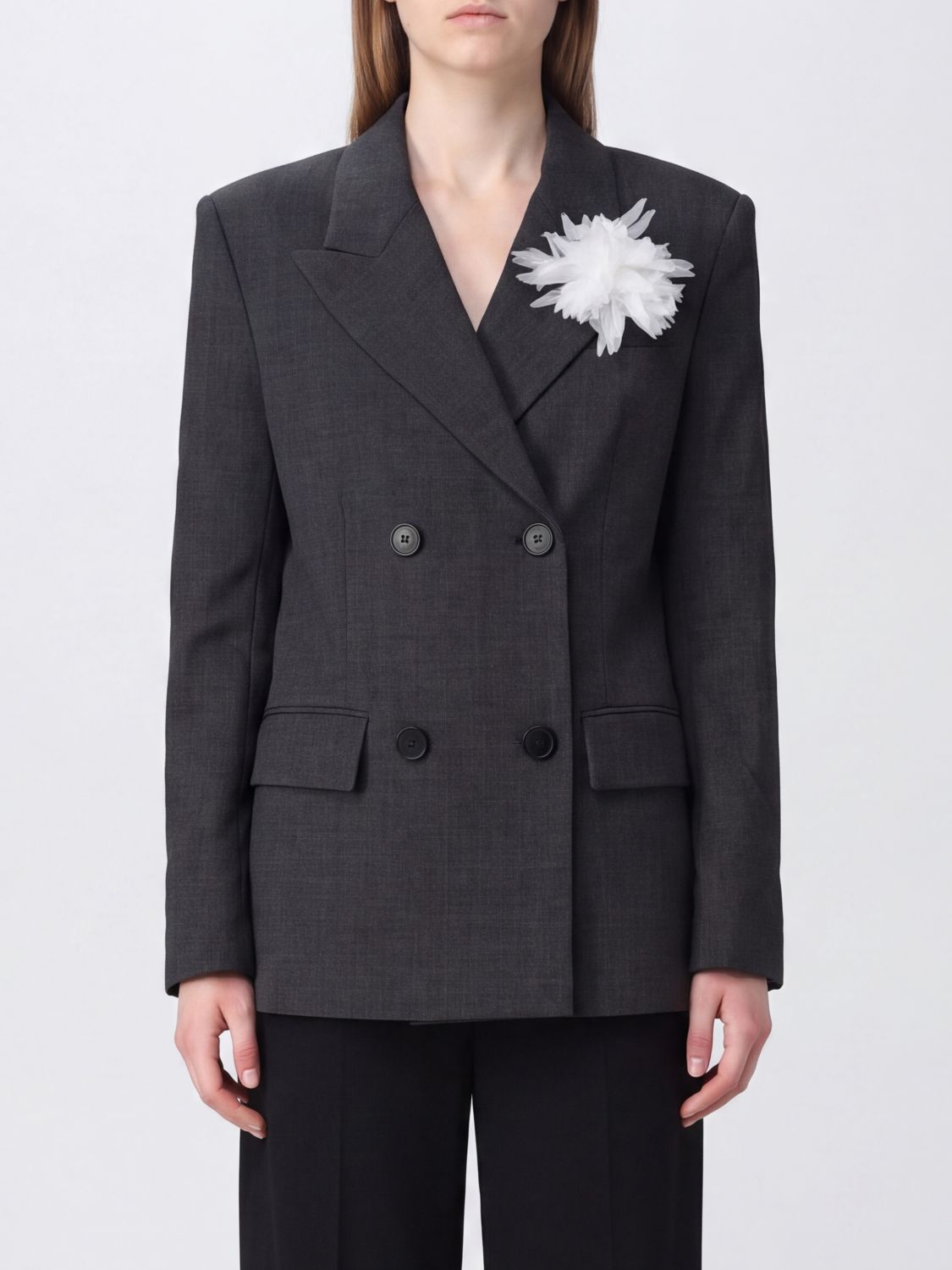 SELF-PORTRAIT Jacket Woman color Grey