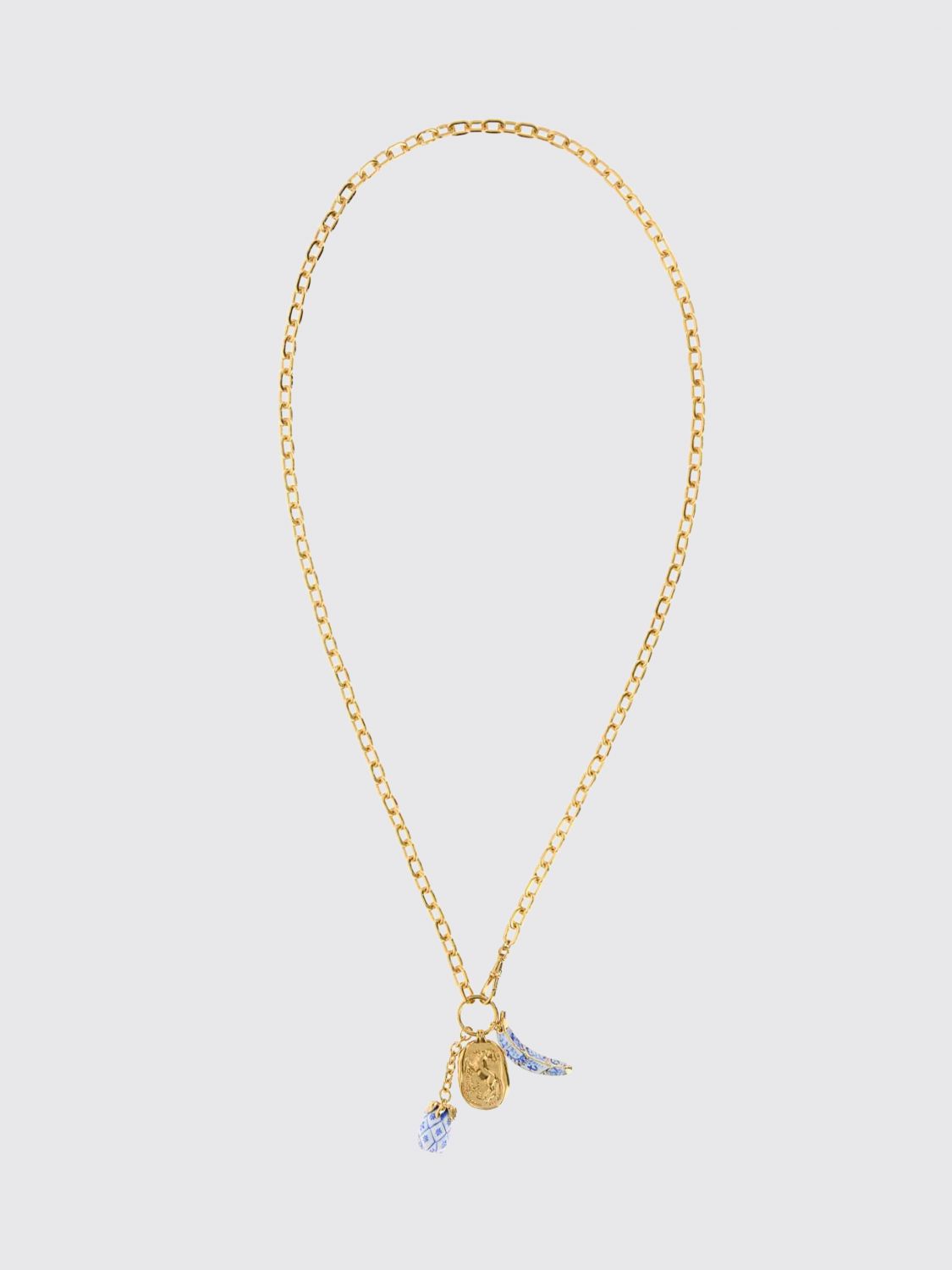 CHLOÉ Bloomcraft Charm Necklace in Gold-Tone Metal CHLOÉ Bloomcraft Charm Necklace in Gold-Tone Metal