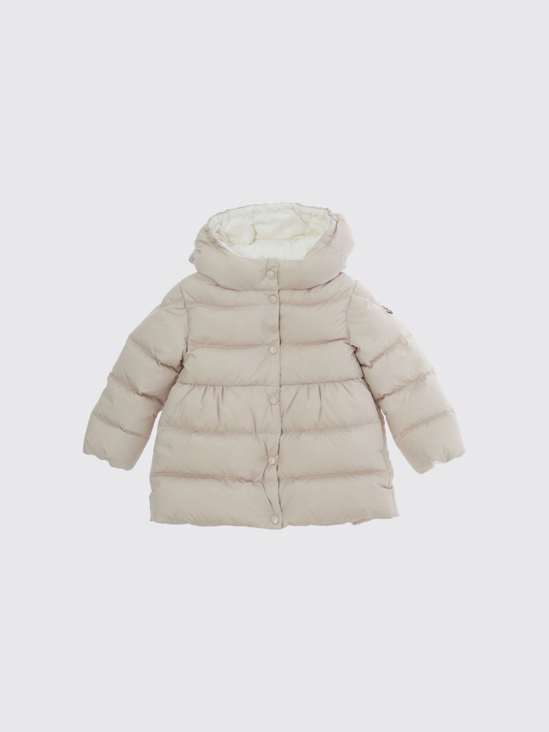 MONCLER Lange Daunenjacke Charlotte für Jungen aus recyceltem Nylon mit Kapuze