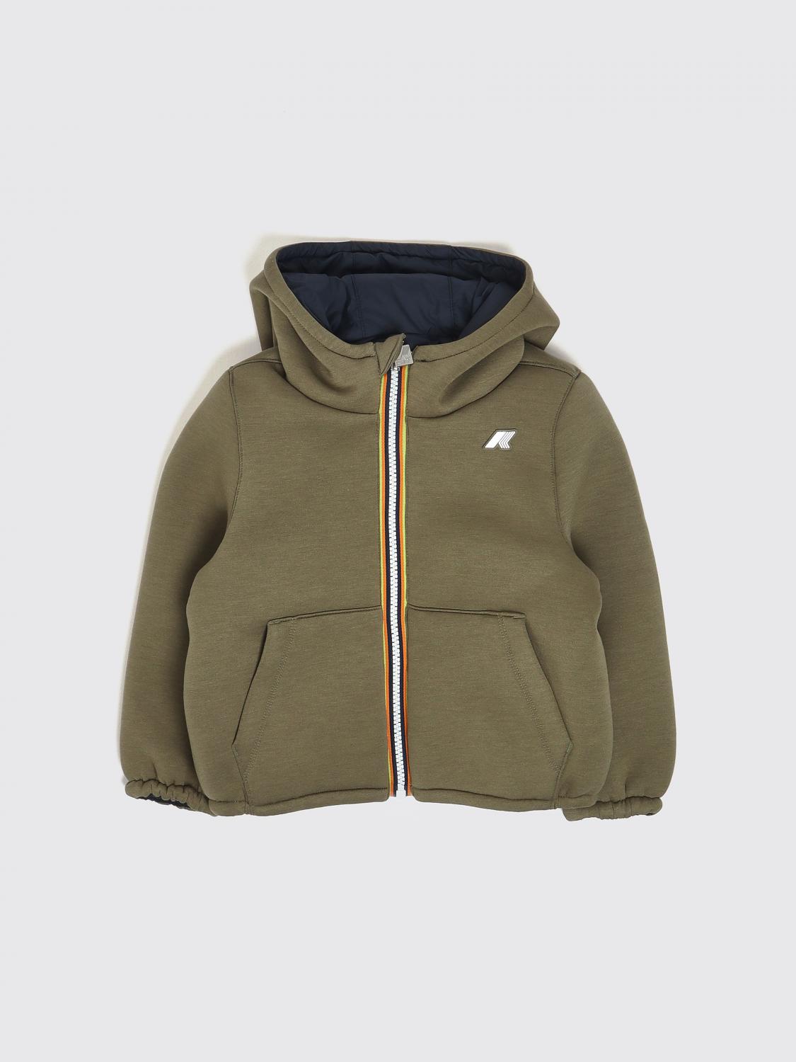K-WAY Jacke Kinder Farbe Military