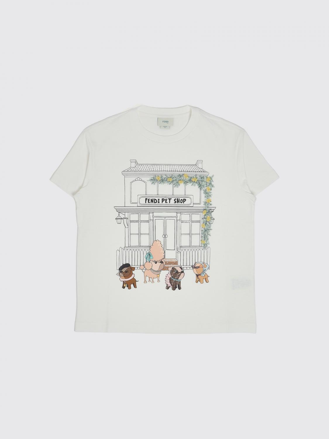 FENDI T-Shirt Bambino colore Bianco