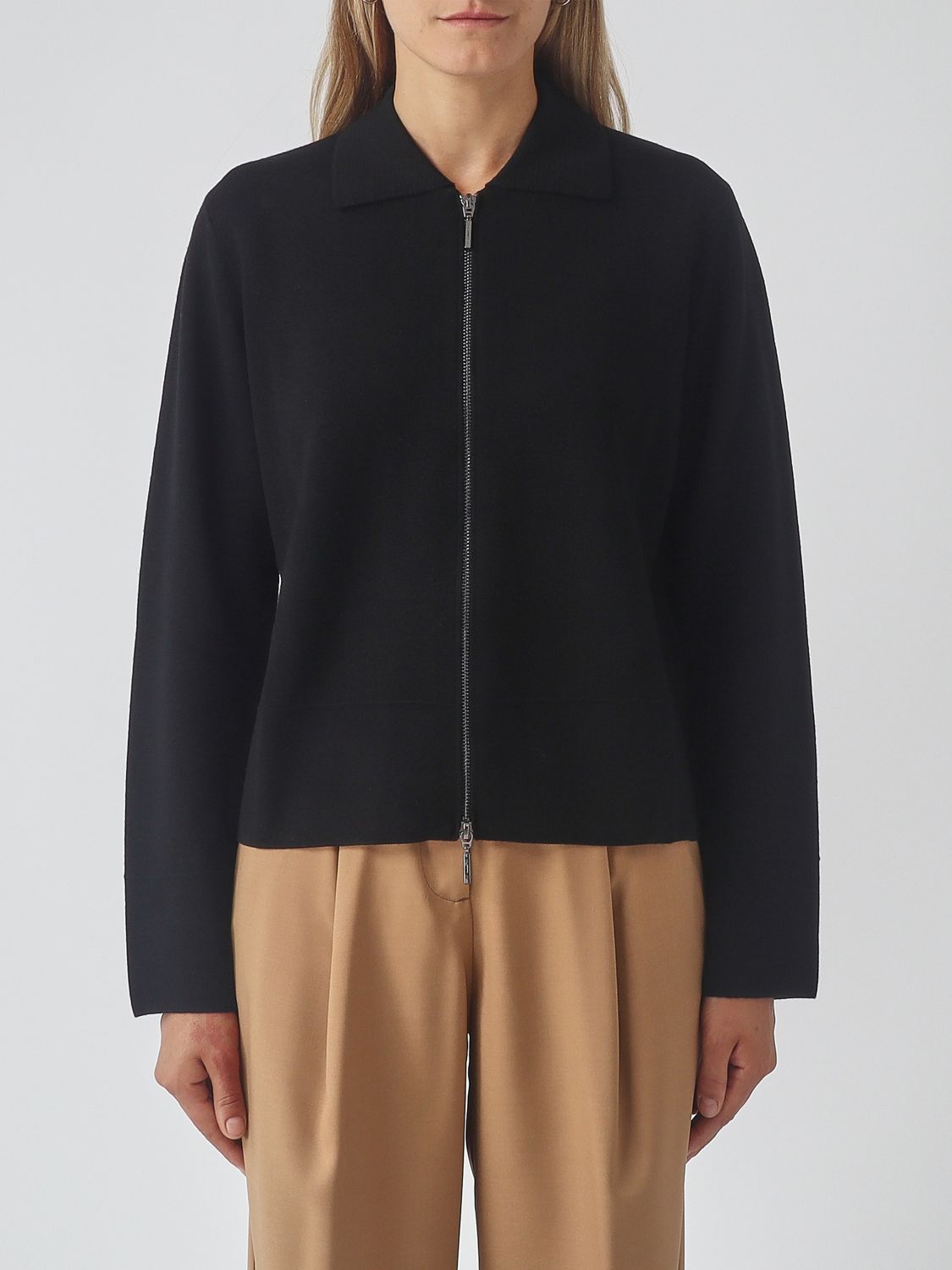 Mm Max Mara Cardigan Woman Color Black In 黑色