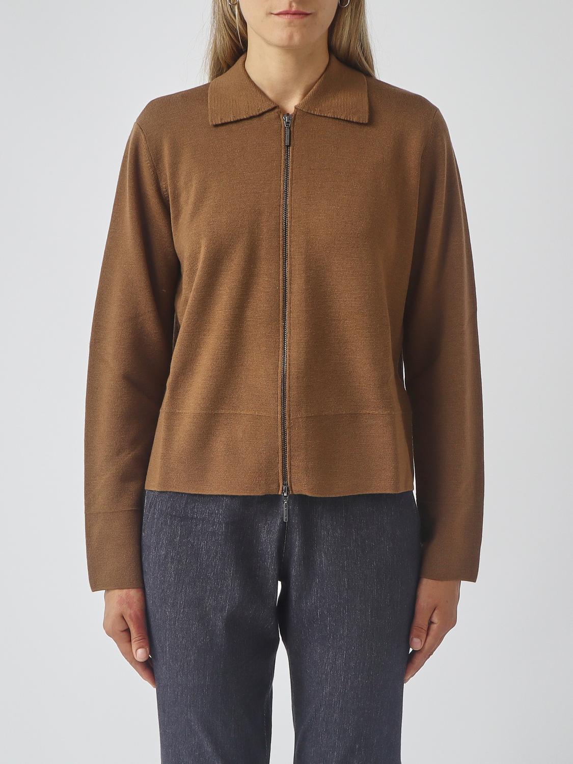 Mm Max Mara Cardigan Woman Color Tobacco In 烟草色