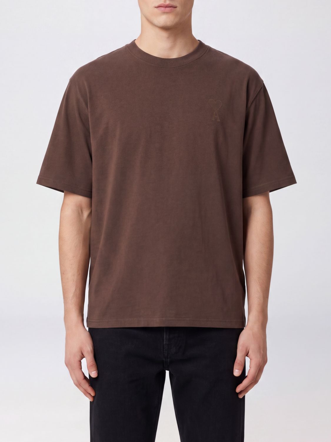 AMI PARIS T-Shirt Uomo colore Marrone