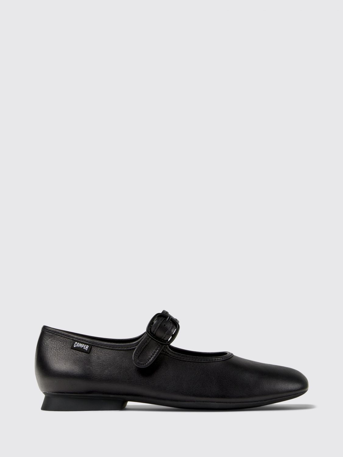Camper Casi Myra Smooth Leather Mary Jane Flats with Adjustable Strap