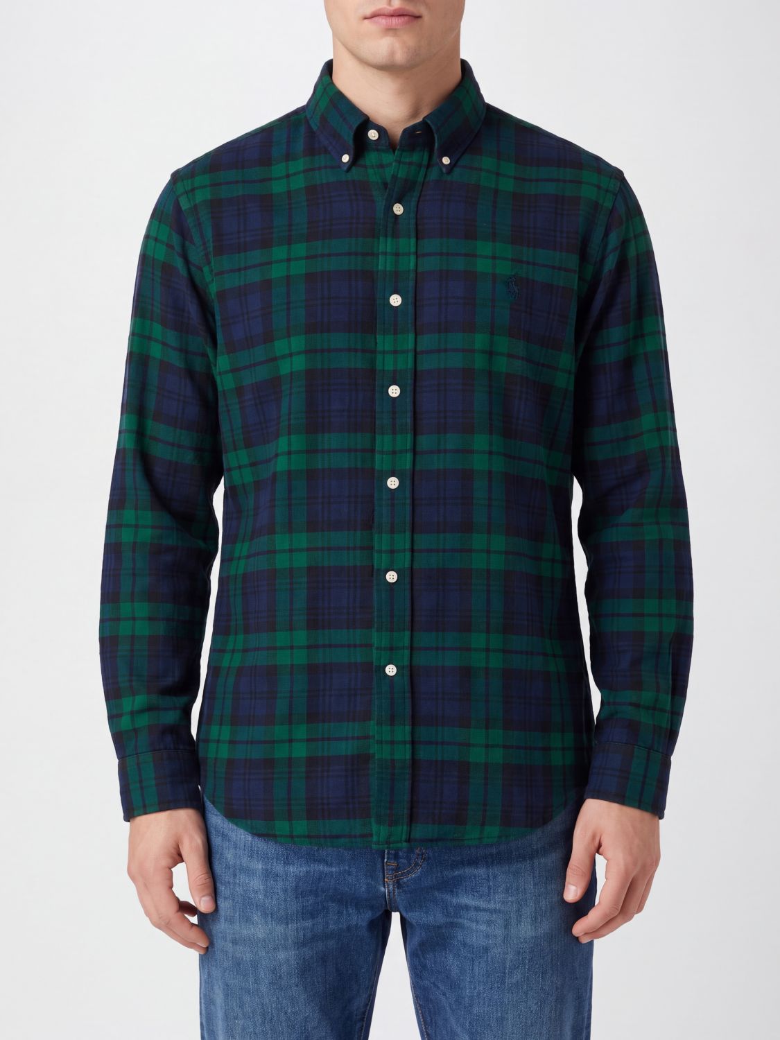 POLO RALPH LAUREN Kariertes Button-Down-Hemd aus Stretch-Baumwolle