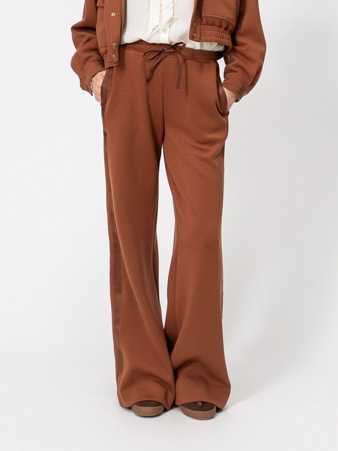 Twinset Jogginghose aus Jersey mit weitem Bein und Kordelzug