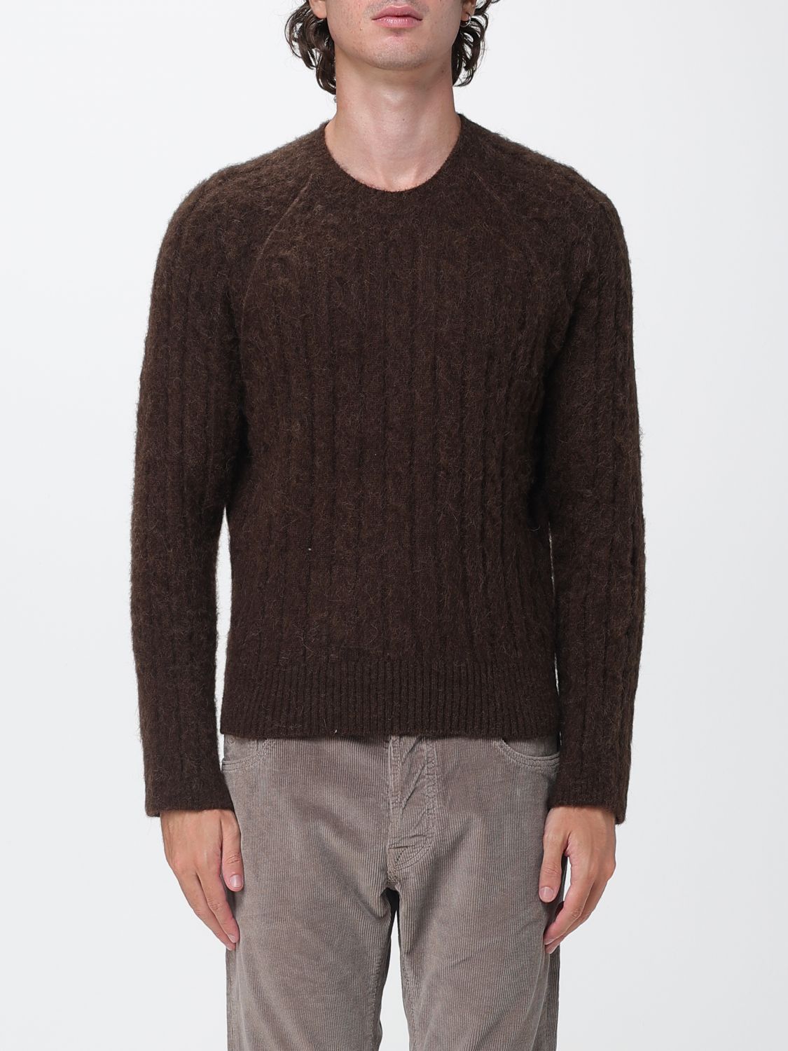 Diana Studio Long-Sleeved Crewneck Sweater in Alpaca Wool Blend