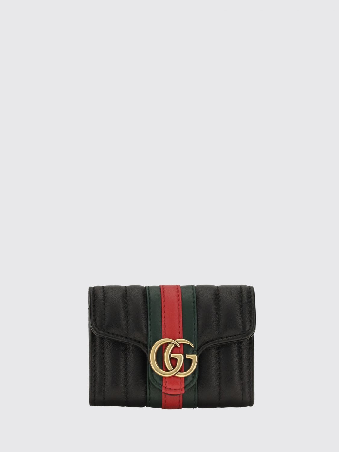 GUCCI GG Marmont Quilted Lambskin Wallet with Logo Hardware