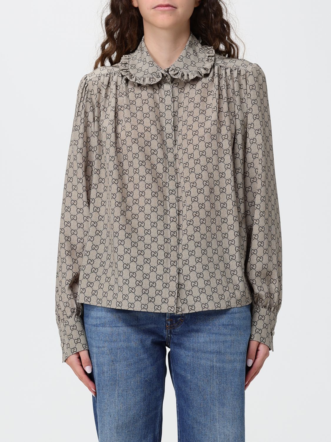 GUCCI Hemdbluse Damen Farbe Beige
