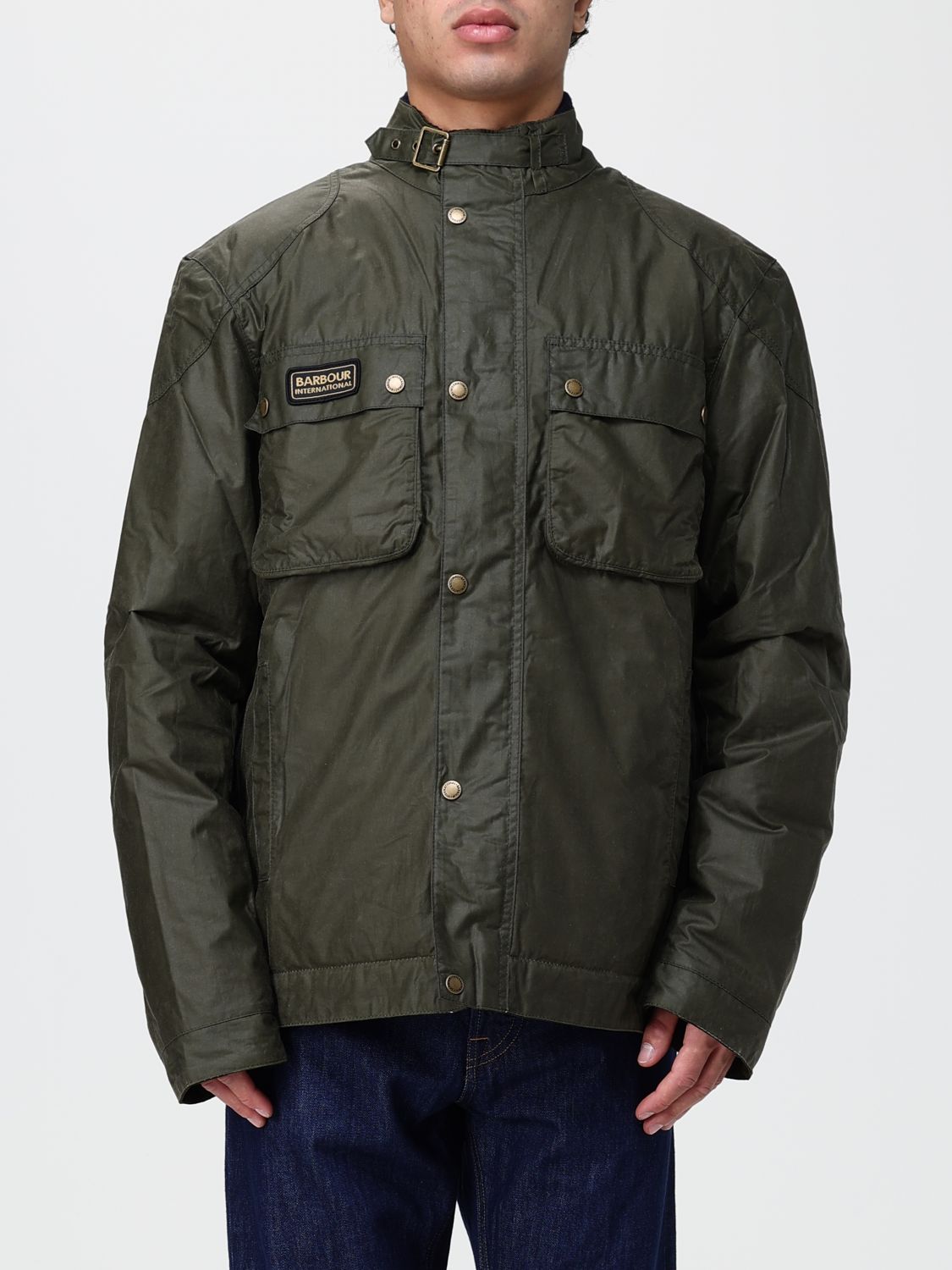 Barbour International Drifter Windproof Waxed Cotton High Neck Jacket