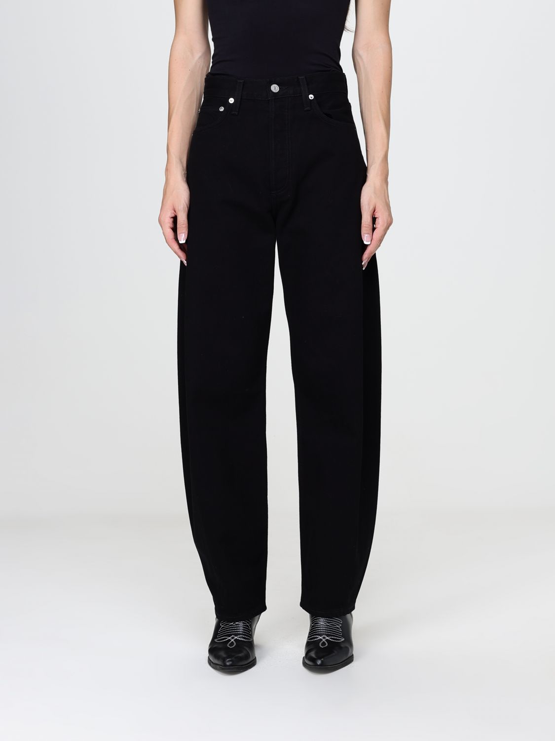 Agolde Luna High-Waisted Baggy Jeans in Sustainable Regenerative Cotton Denim