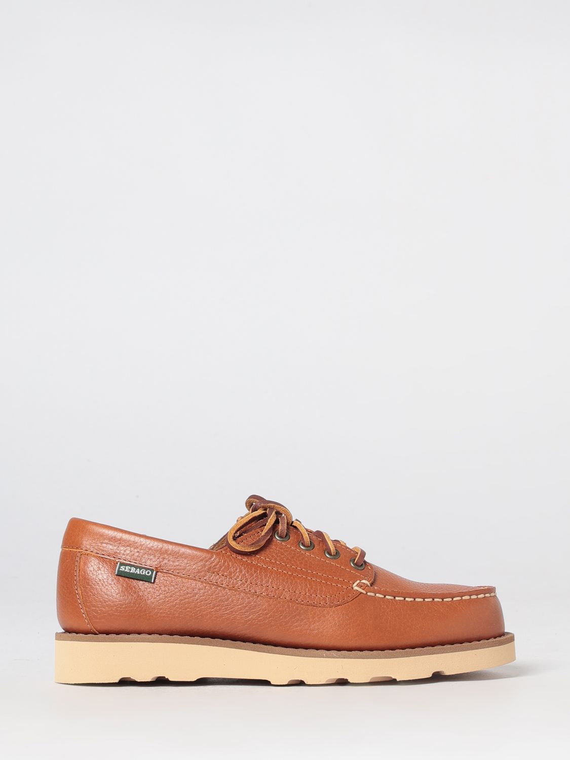 Sebago Tala Grained Leather Lace-Up Ankle Boots with Raised Apron Toe