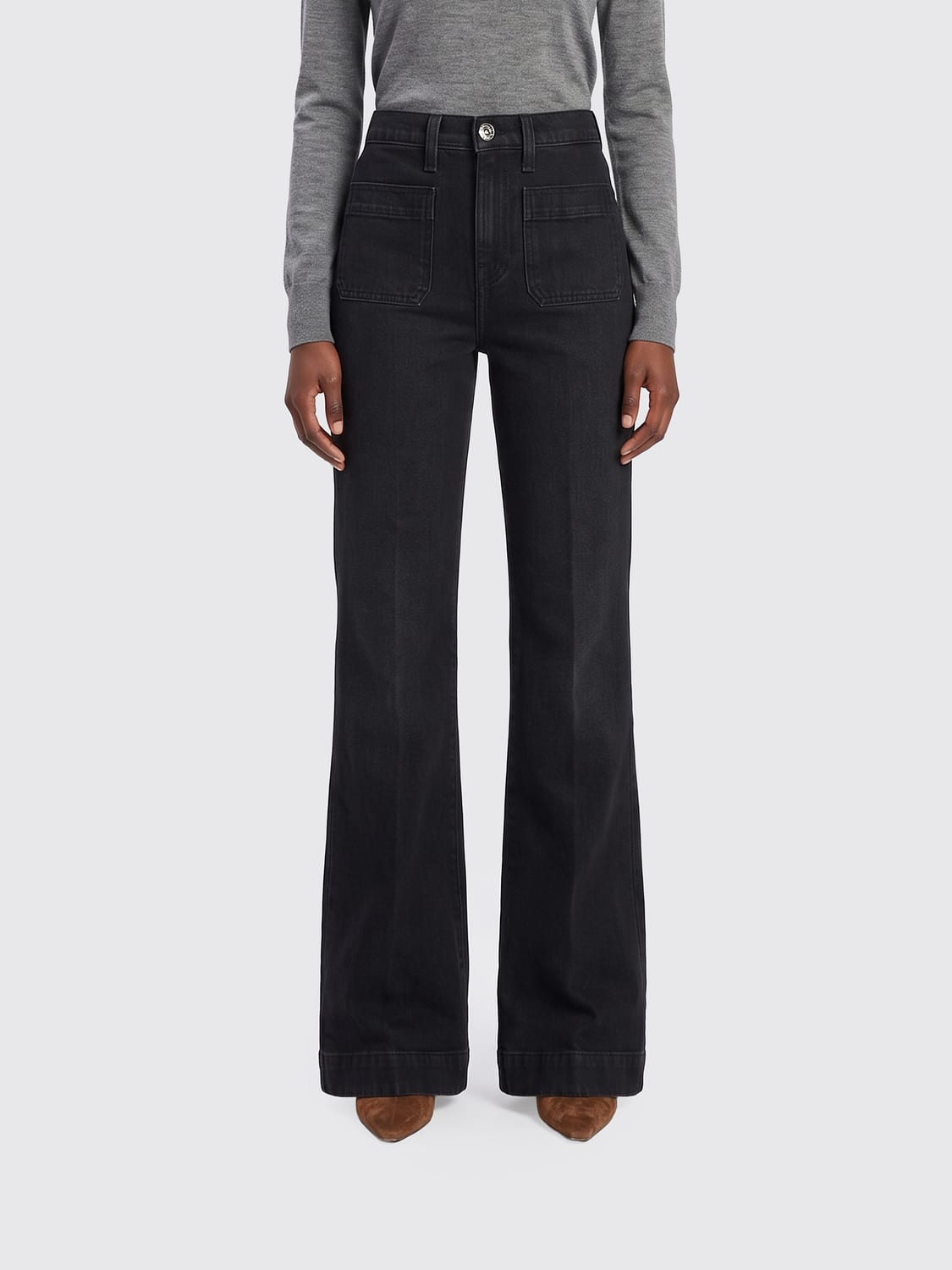 7 FOR ALL MANKIND Jeans Donna colore Nero