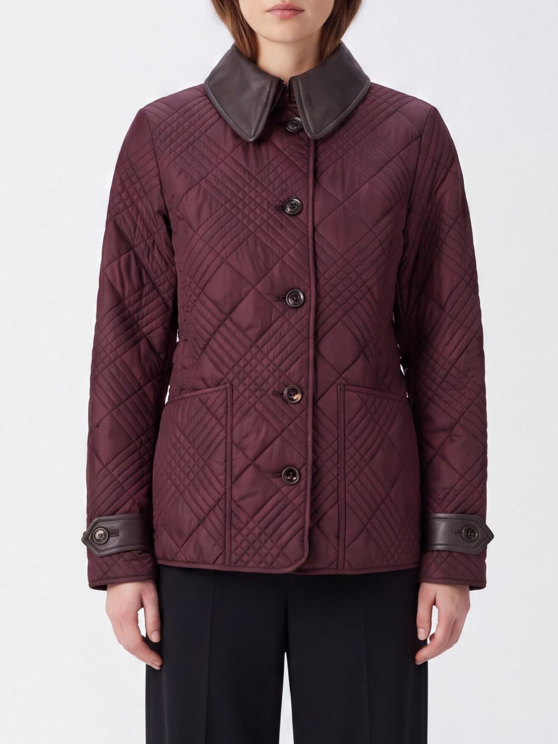 BURBERRY Jacket Woman color Burgundy