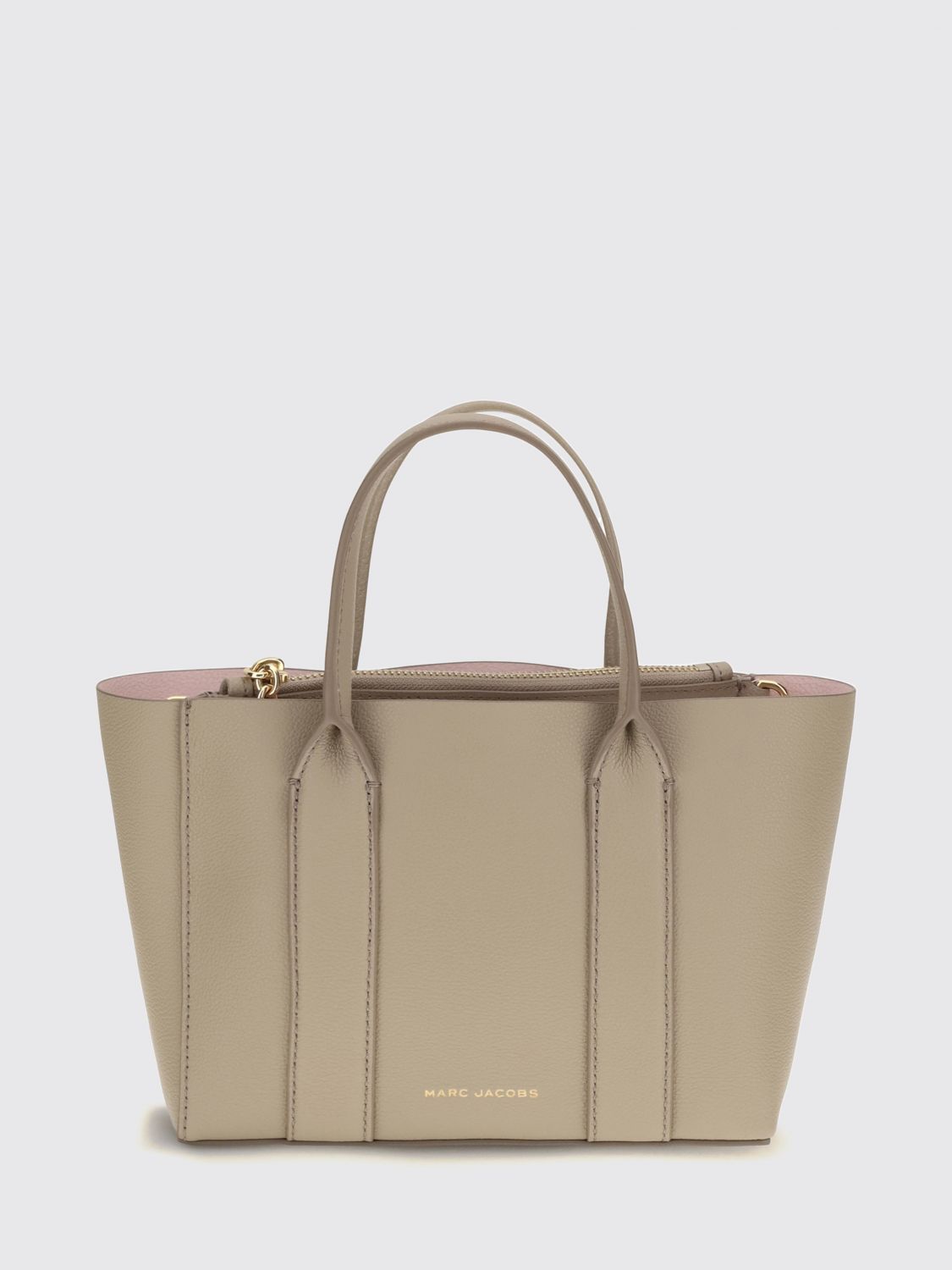 MARC JACOBS Mini tote The Pop J Marc Work Tote in pelle a grana con tracolla