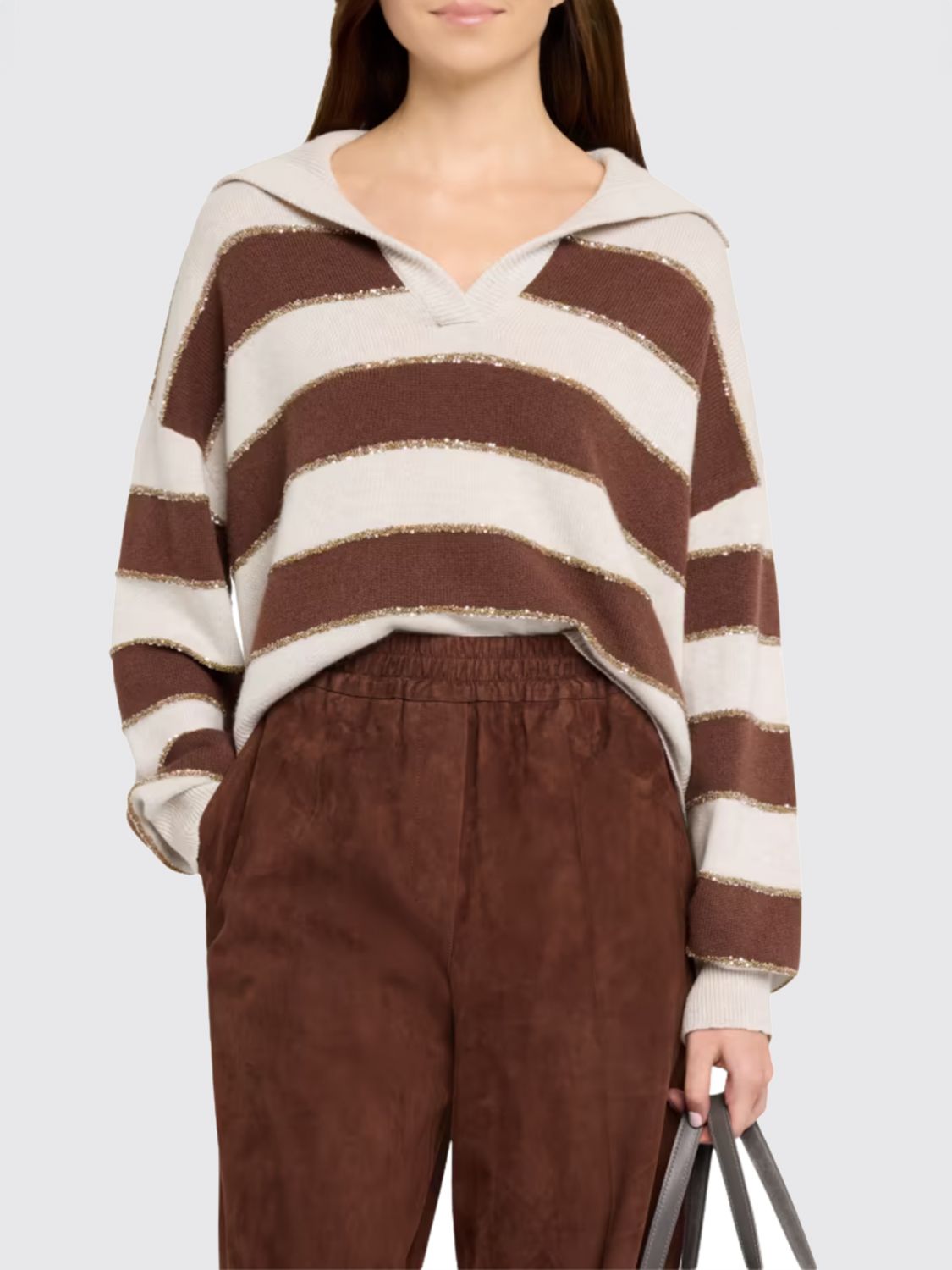 BRUNELLO CUCINELLI Sweater Woman color Grey