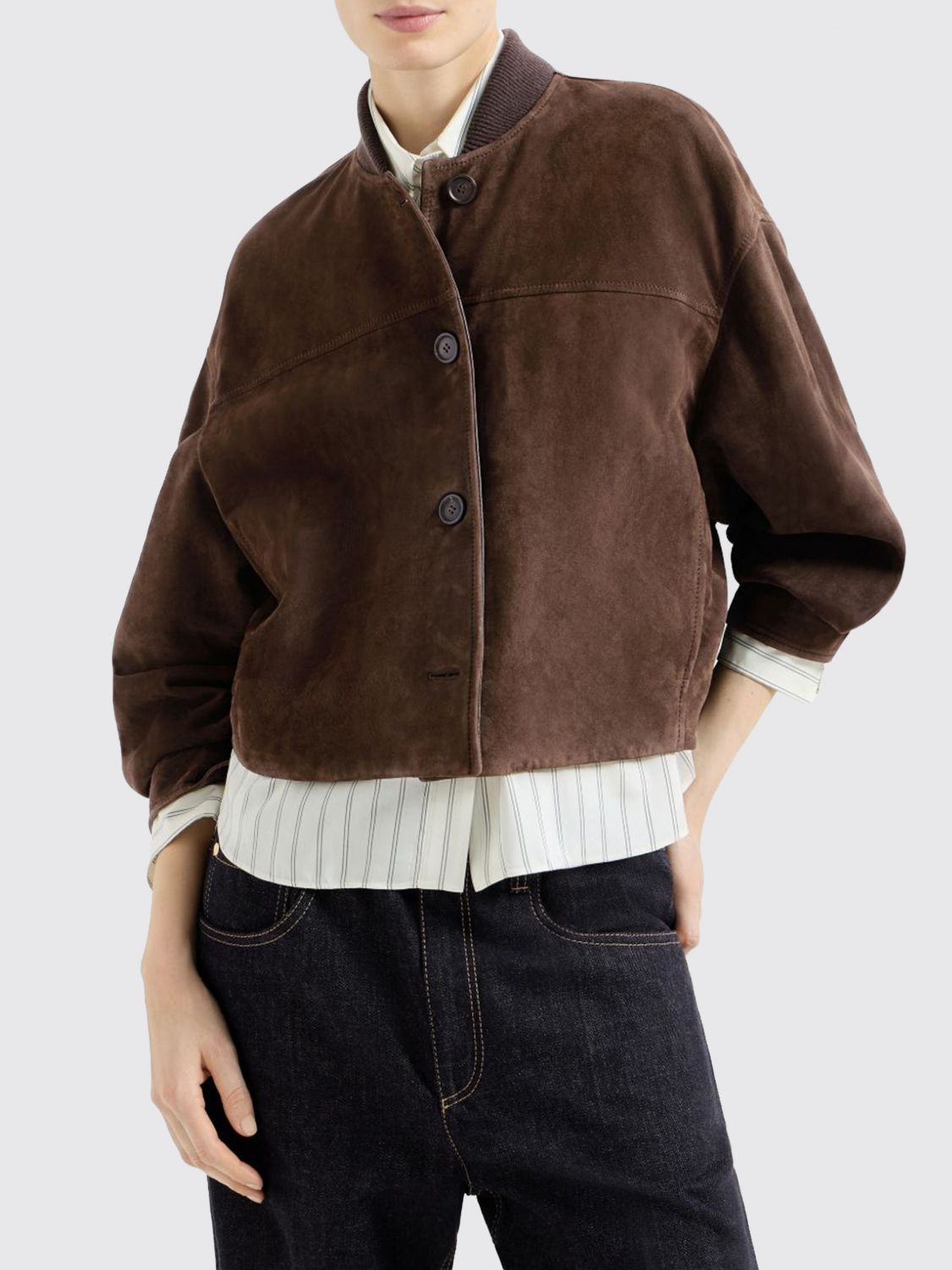 BRUNELLO CUCINELLI Jacket Woman color Coffee