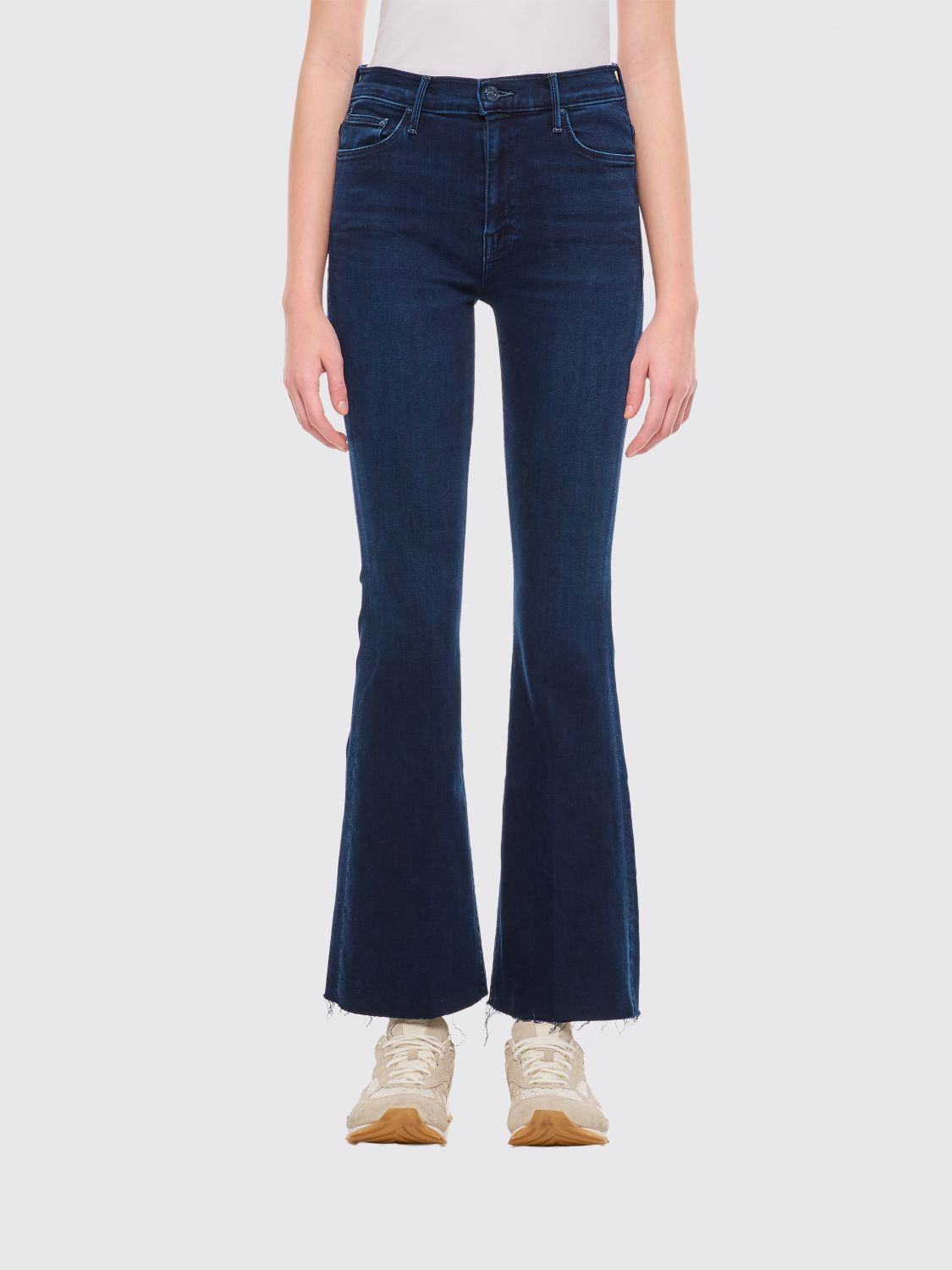 Mother The Weekender Fray High-Waisted Flared Stretch-Denim Jeans