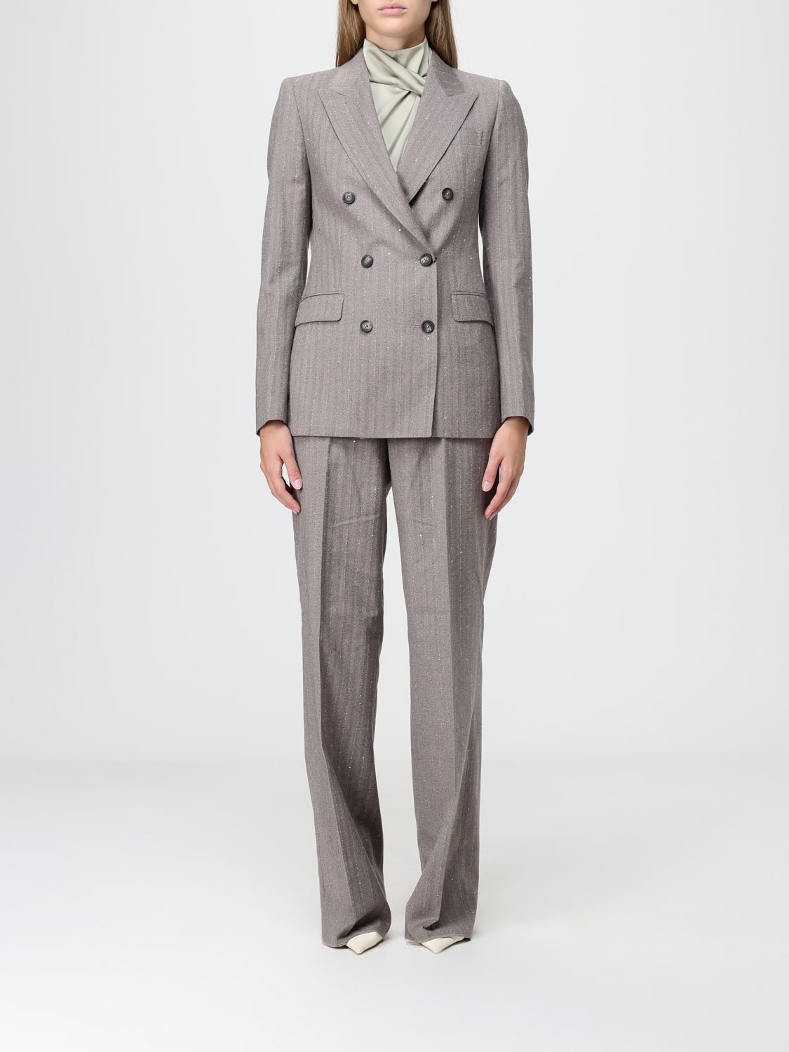Tagliatore Pinstriped Double-Breasted Two-Piece Wool Suit