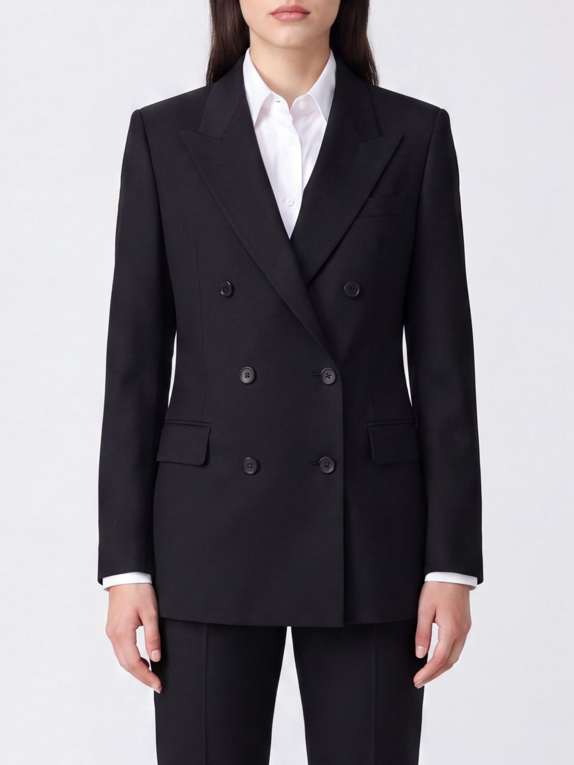 TAGLIATORE Zweireihiger Blazer aus Schurwolle mit steigendem Revers