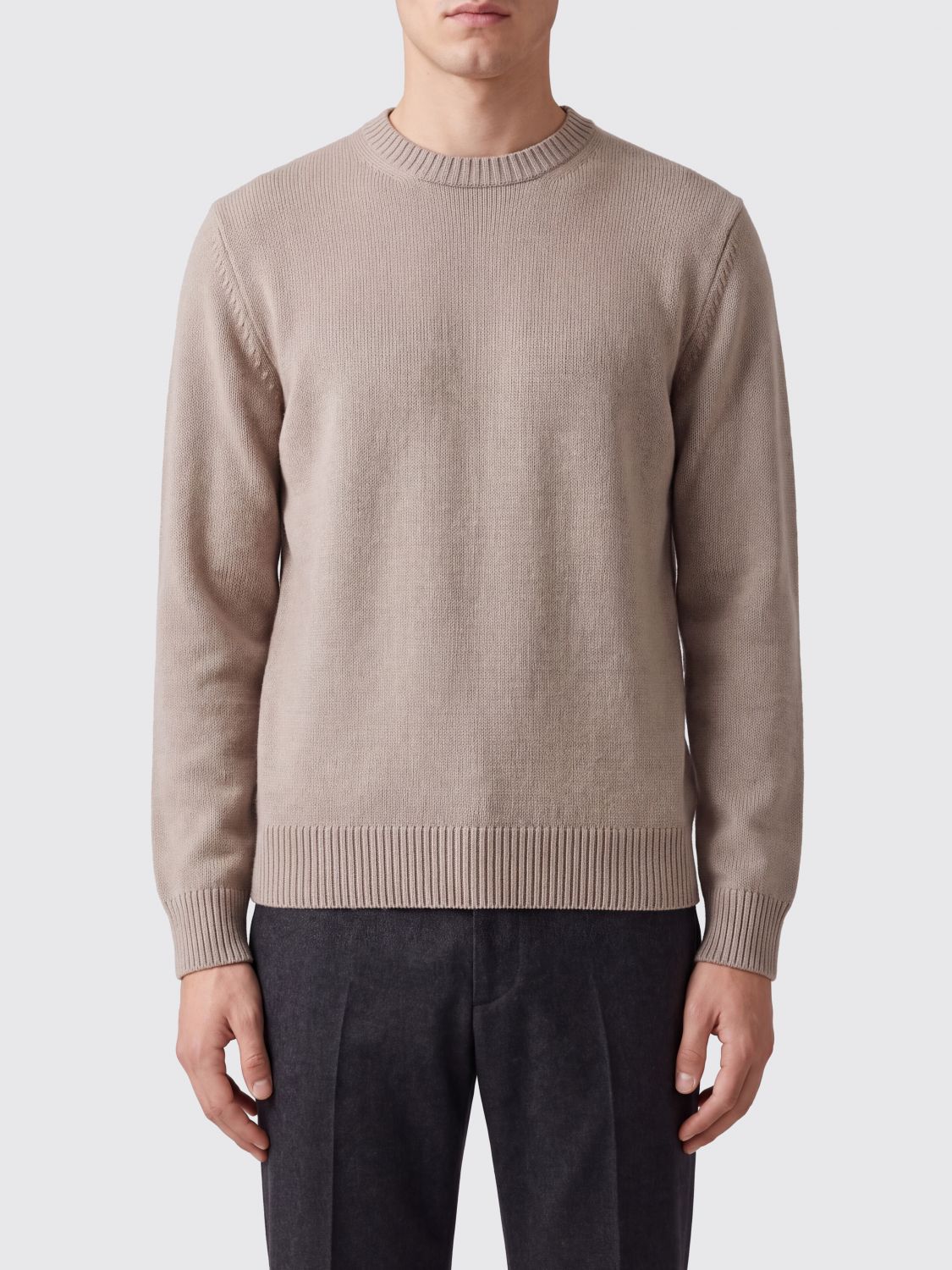 Kangra Wool and Cashmere Blend Crewneck Sweater with Ribbed Trims