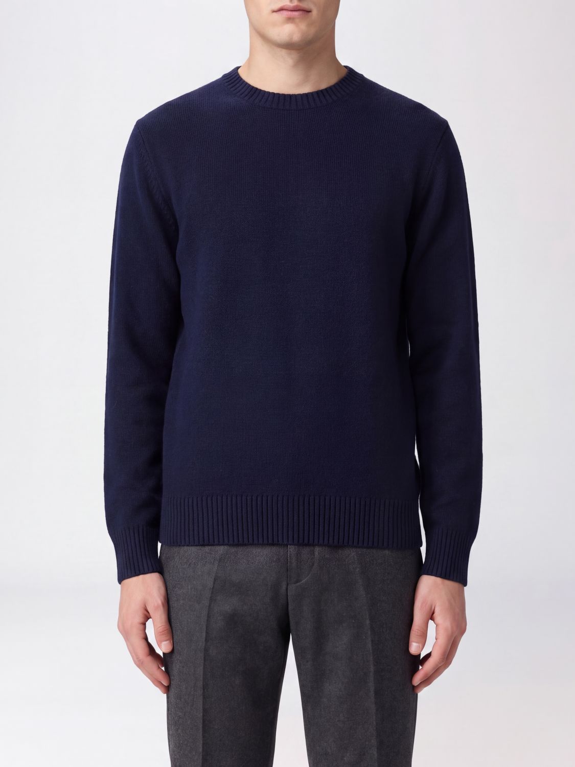 Kangra Wool and Cashmere Blend Crewneck Sweater with Ribbed Trims