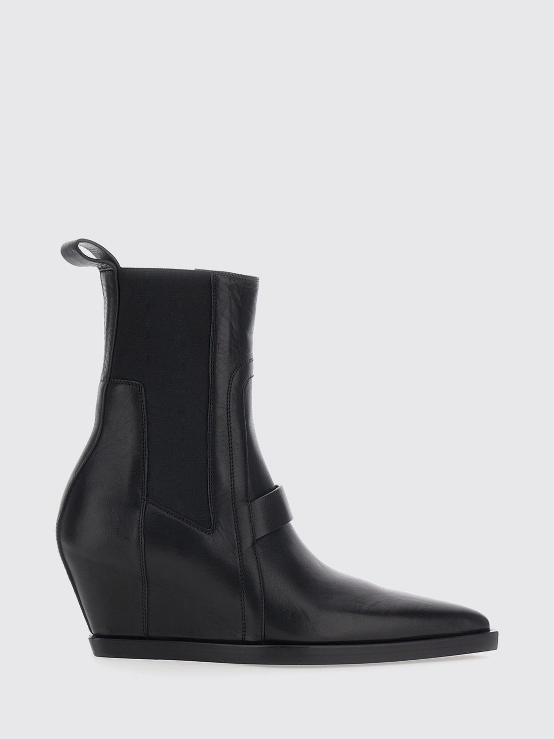 RICK OWENS Flat Ankle Boot Woman color Black