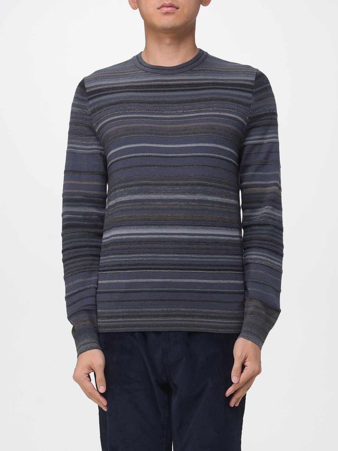 Paul Smith Striped Merino Wool Crew-Neck Jumper