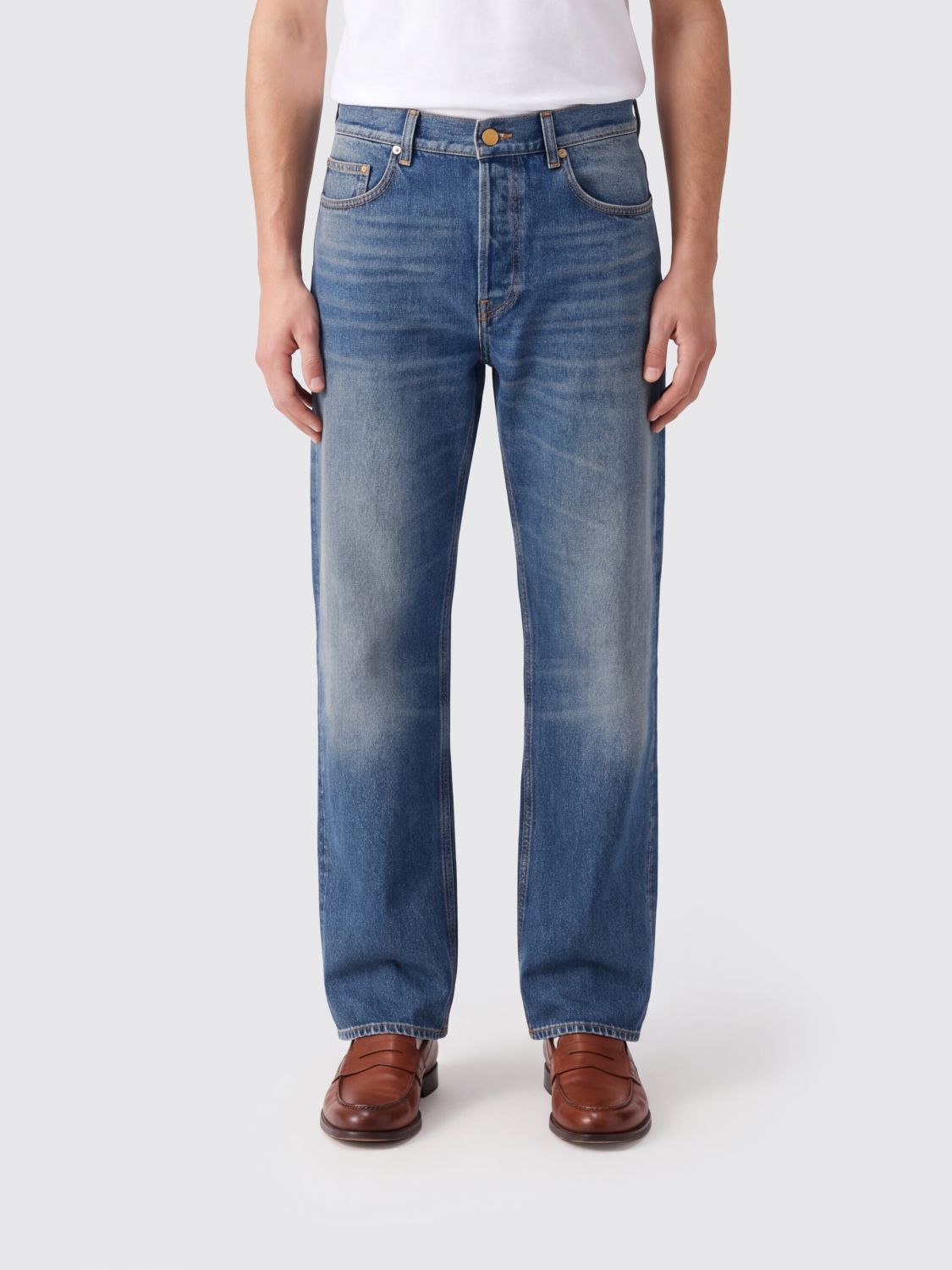 Golden Goose Skate Mid-Rise Straight-Leg Denim Jeans