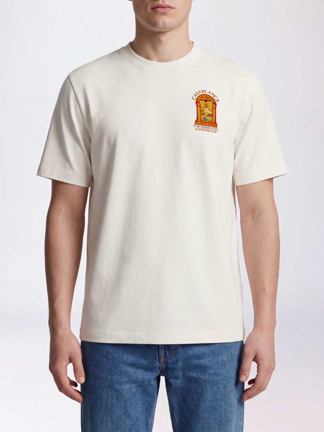 CASABLANCA T-Shirt aus Bio-Baumwolle mit Grafikdruck und Rundhalsausschnitt