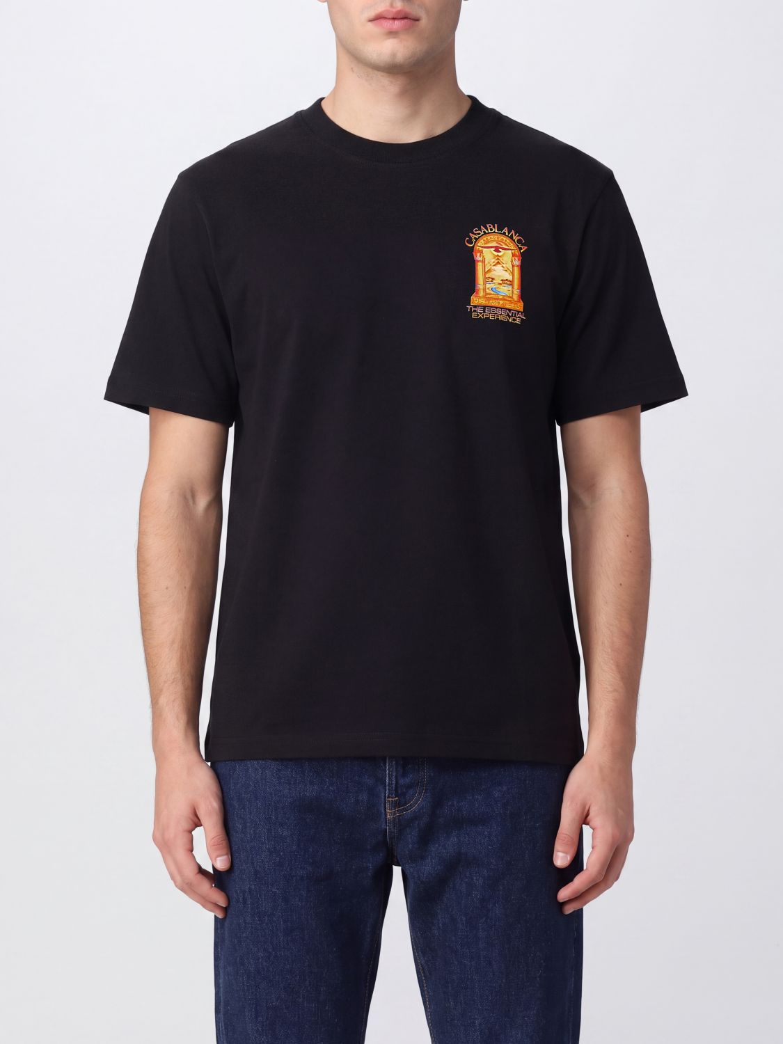 Casablanca Graphic Print Organic Cotton Crew-Neck T-Shirt