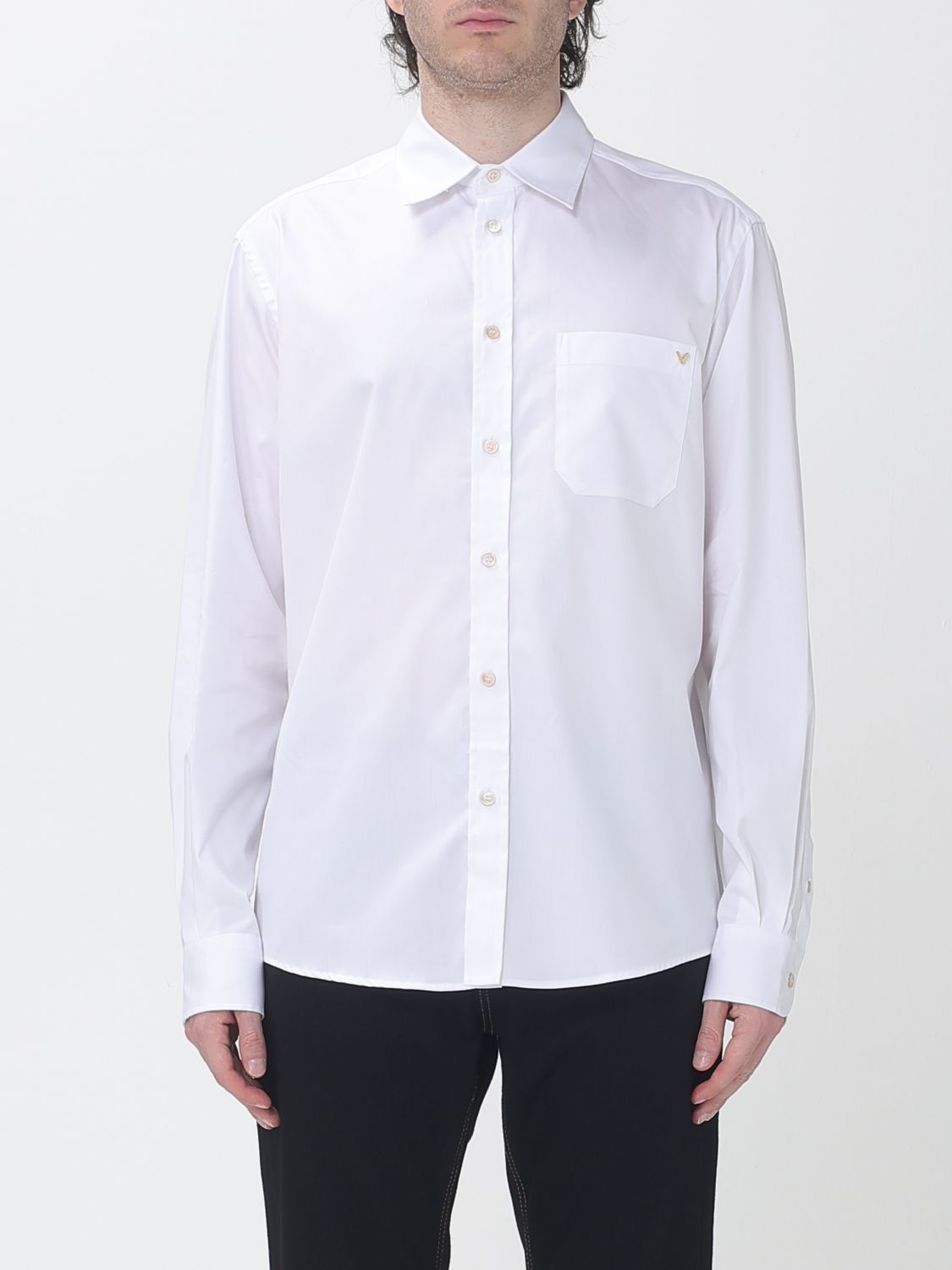 VALENTINO GARAVANI Classic Long-Sleeved Shirt in Pure Cotton with French Collar