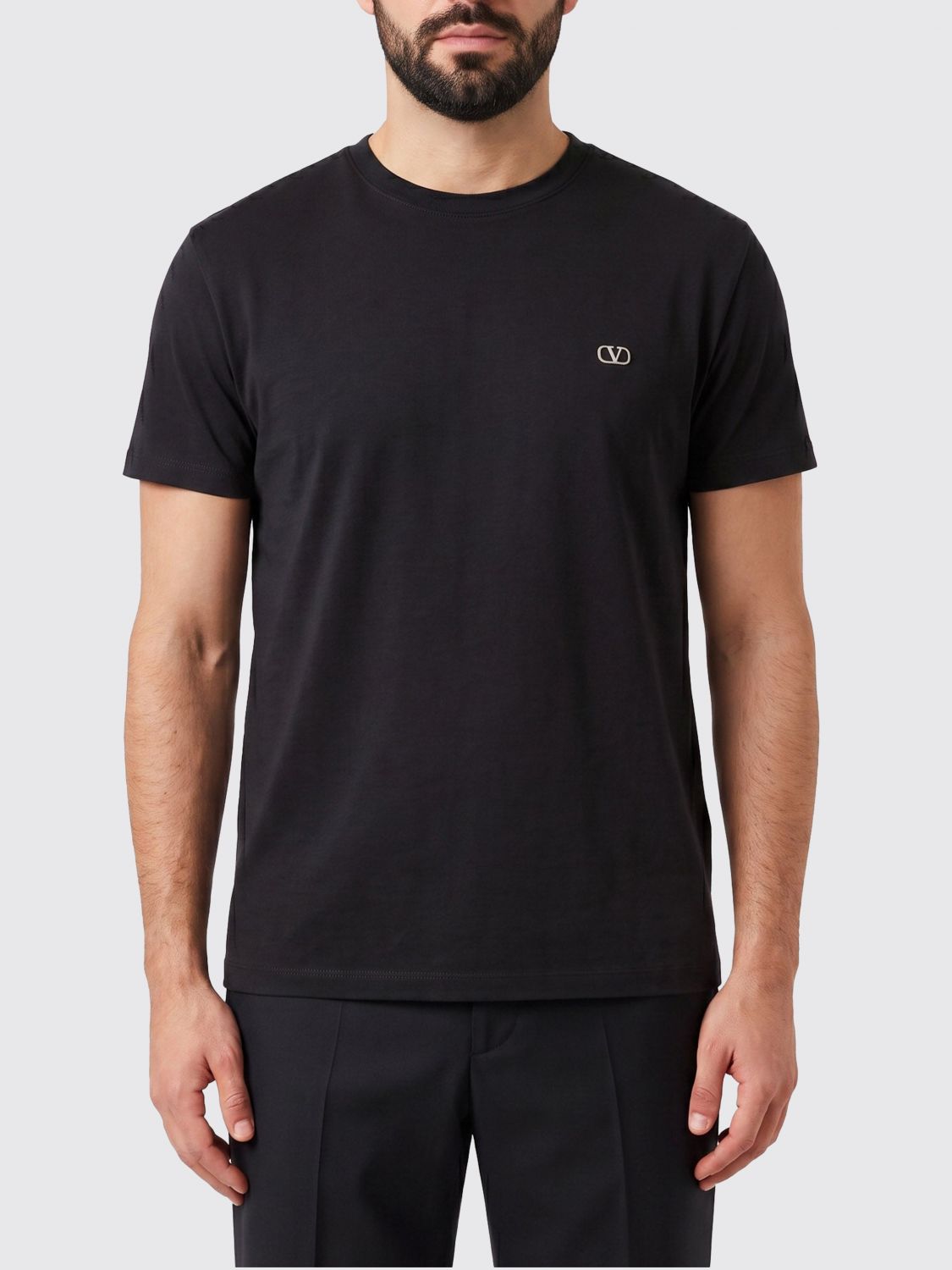 VALENTINO GARAVANI VLogo Signature T-Shirt aus Baumwolle mit Rundhalsausschnitt