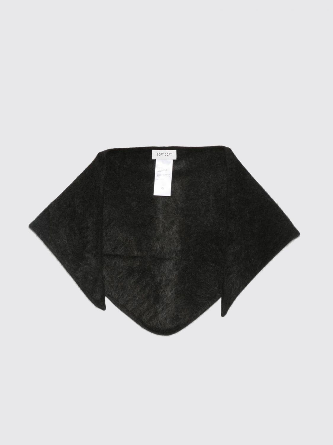 Soft Goat Scarf Woman color Black
