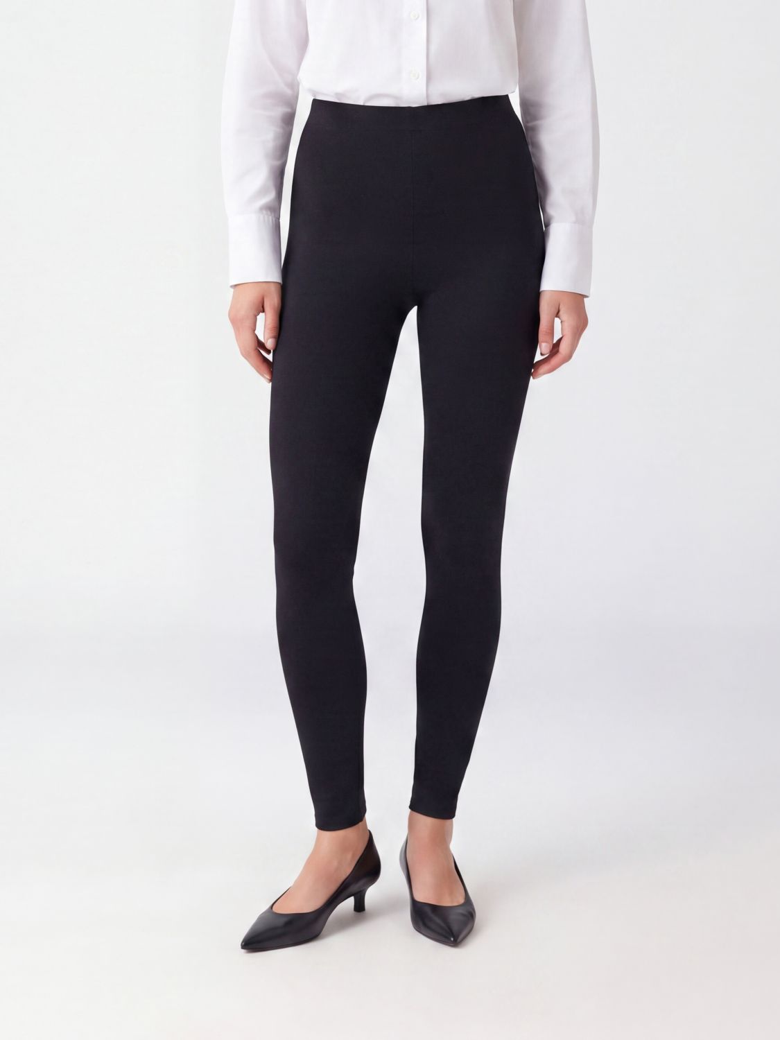 Toteme High-Waisted Skinny Leggings in Jersey Fabric