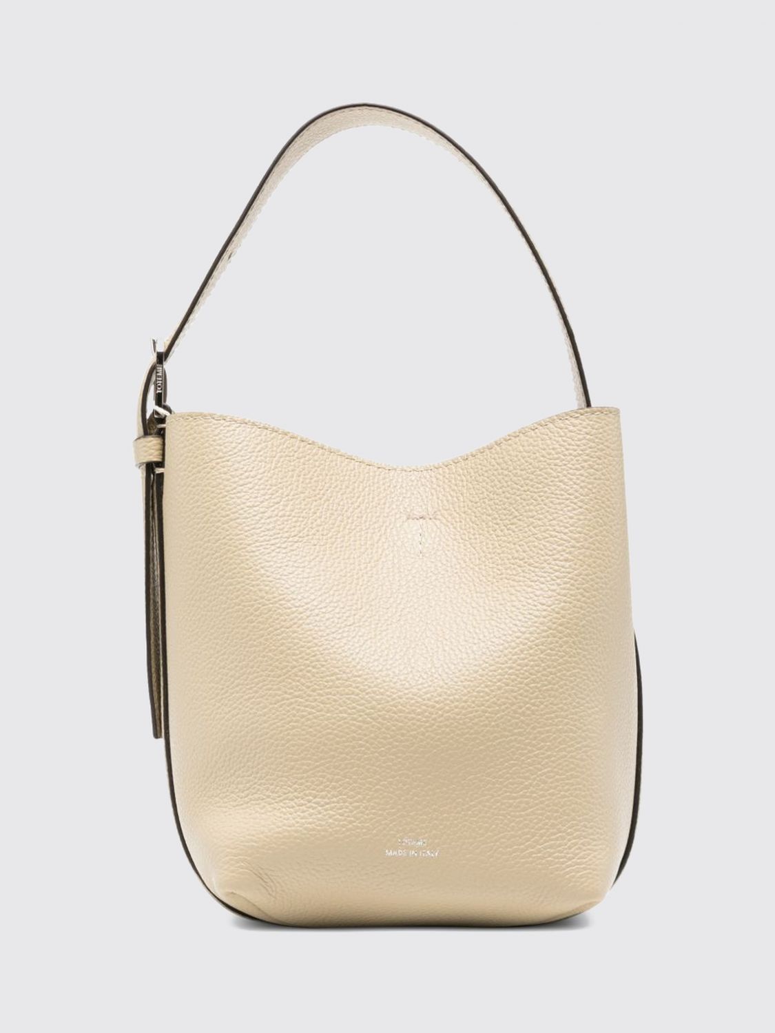 TOTEME Small Grained Leather Tote Bag with Adjustable Handle and Flared Shape TOTEME Small Grained Leather Tote Bag with Adjustable Handle and Flared Shape