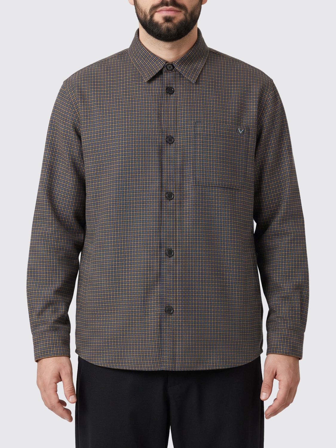 VALENTINO GARAVANI VLogo Signature Check Wool Shirt Jacket