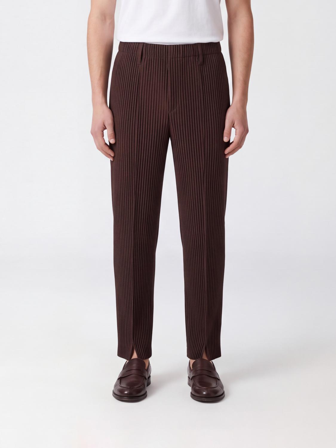 HOMME PLISSE' ISSEY MIYAKE Pants Men color Brown