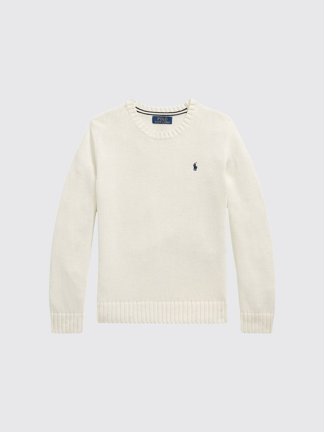POLO RALPH LAUREN Jungen-Rundhalspullover aus Baumwolle mit gesticktem Pony-Logo