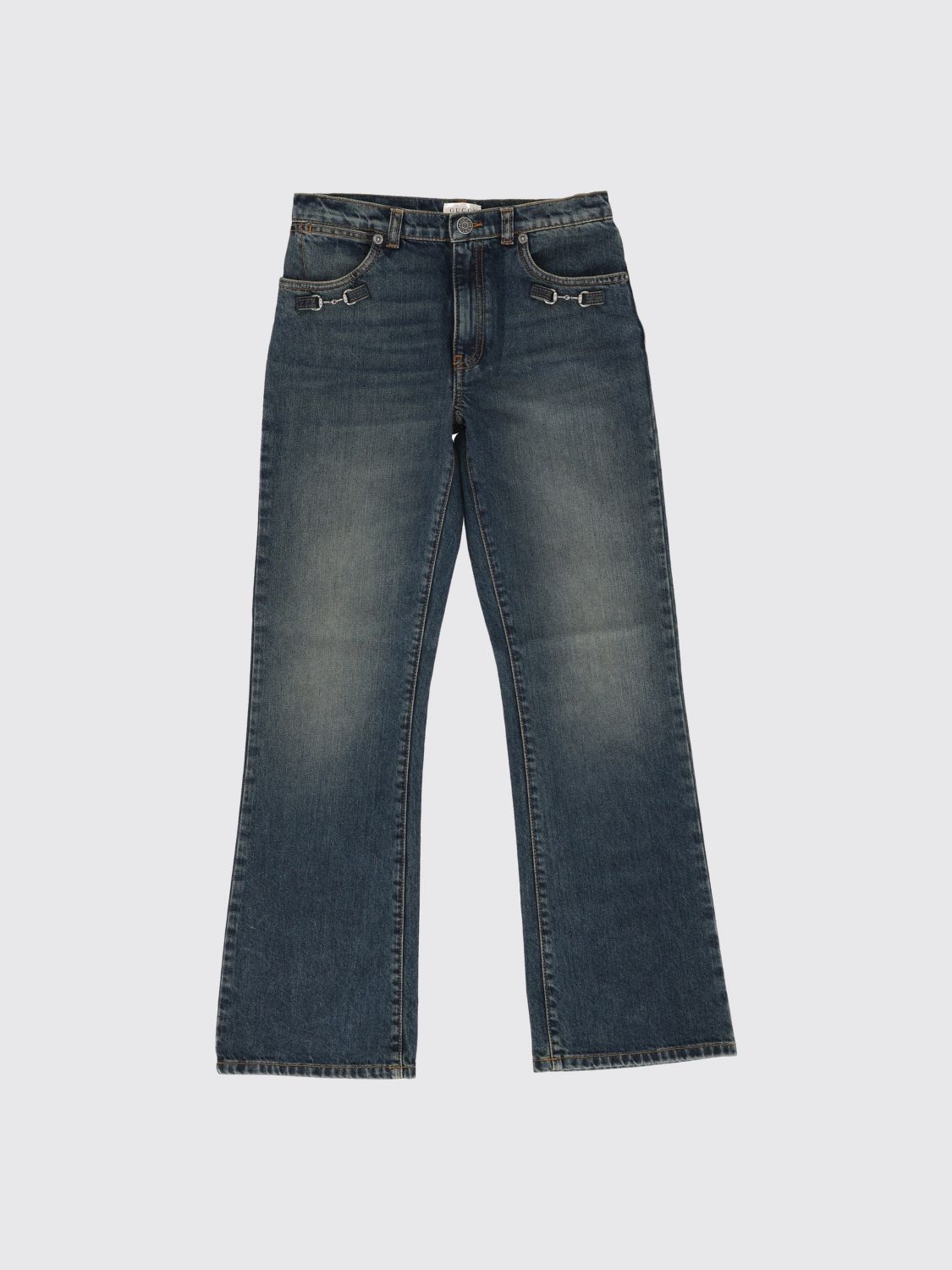 GUCCI Straight-Leg Jeans aus Denim von für Jungen mit Horsebit-Detail