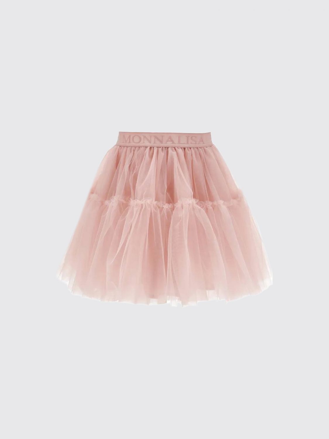 MONNALISA Minigonna a ruota da bambina in tulle con vita alta elasticizzata
