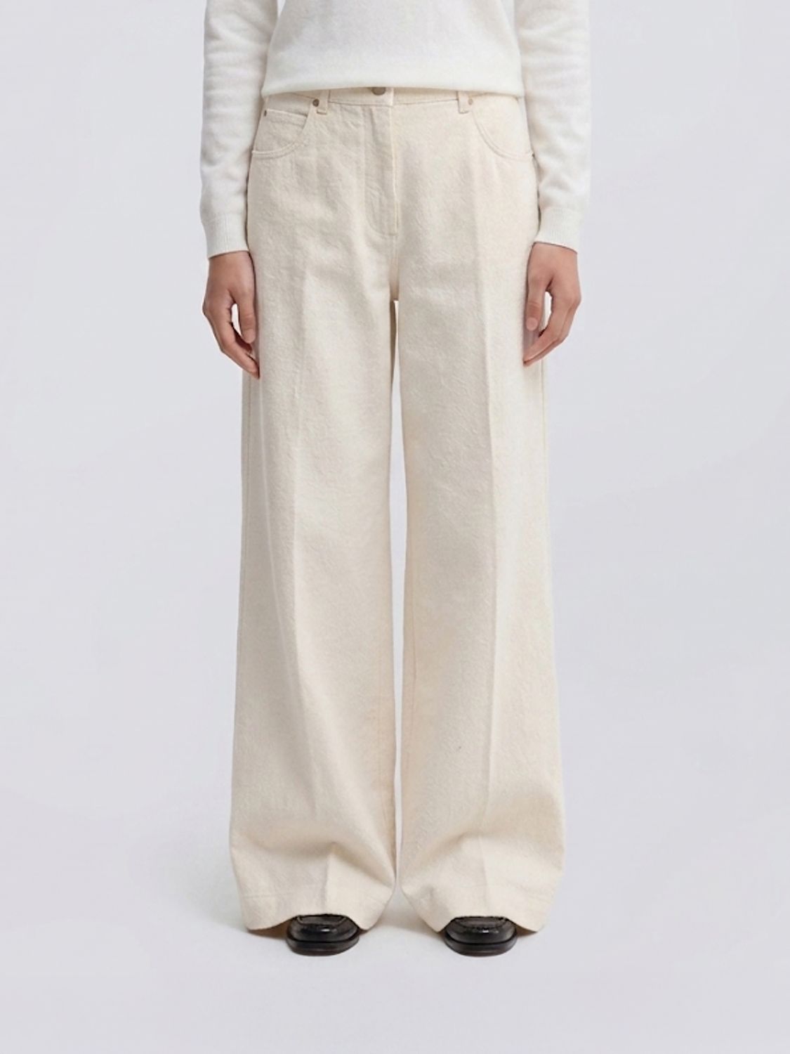 Aspesi High-Waisted Wide-Leg Cotton Denim Jeans