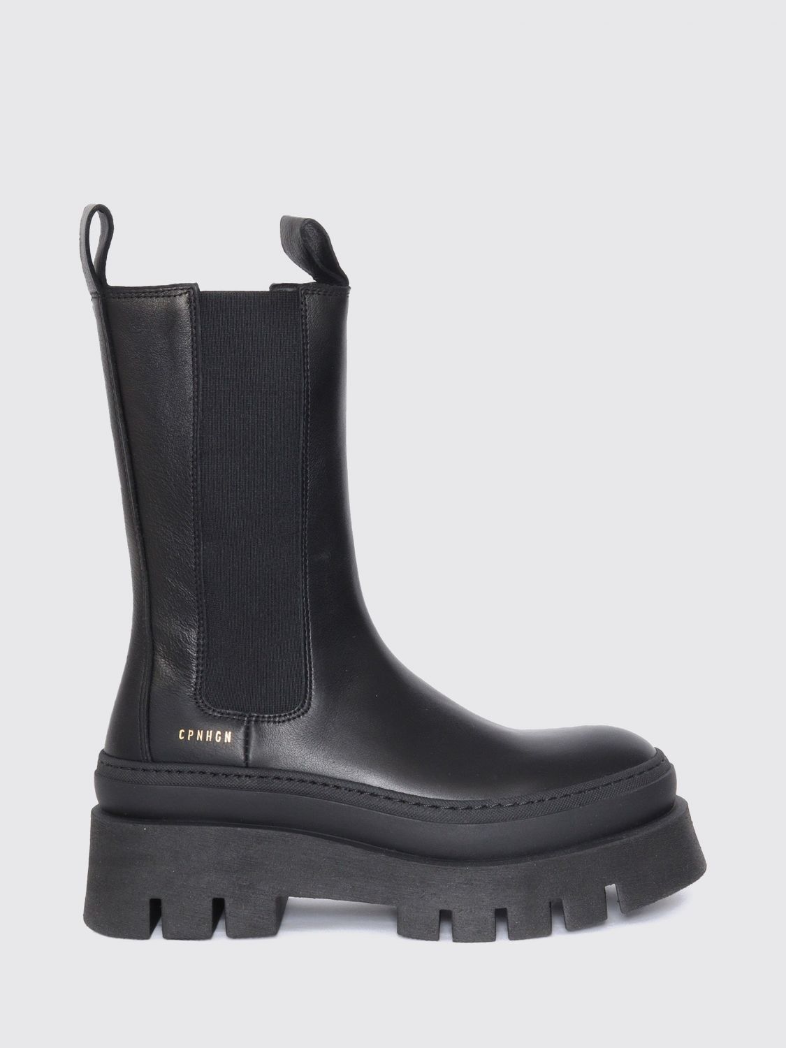 Paia Copenhagen Calfskin Leather Chelsea Boots with a Lug Sole