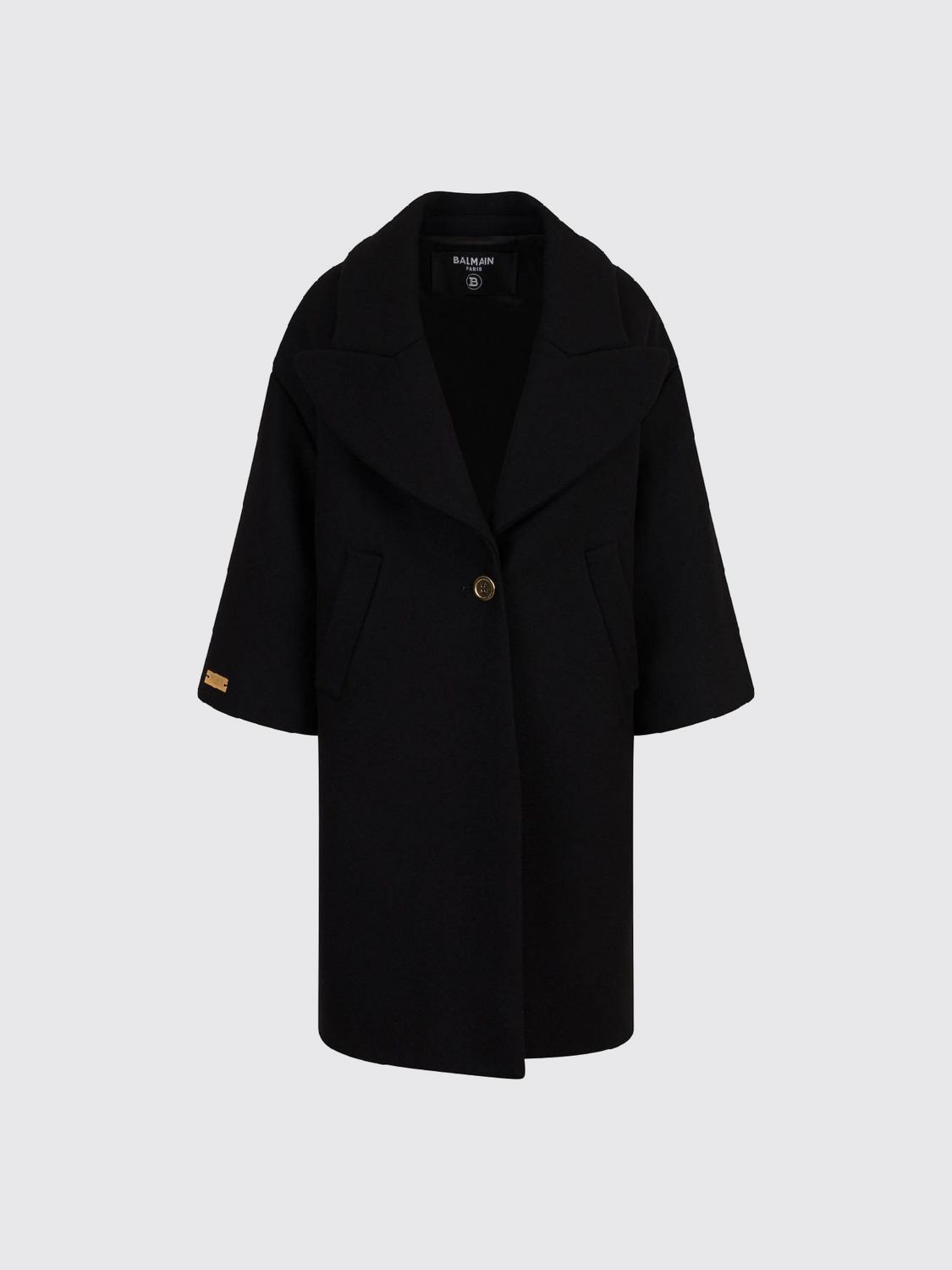 BALMAIN Coat Kids color Black