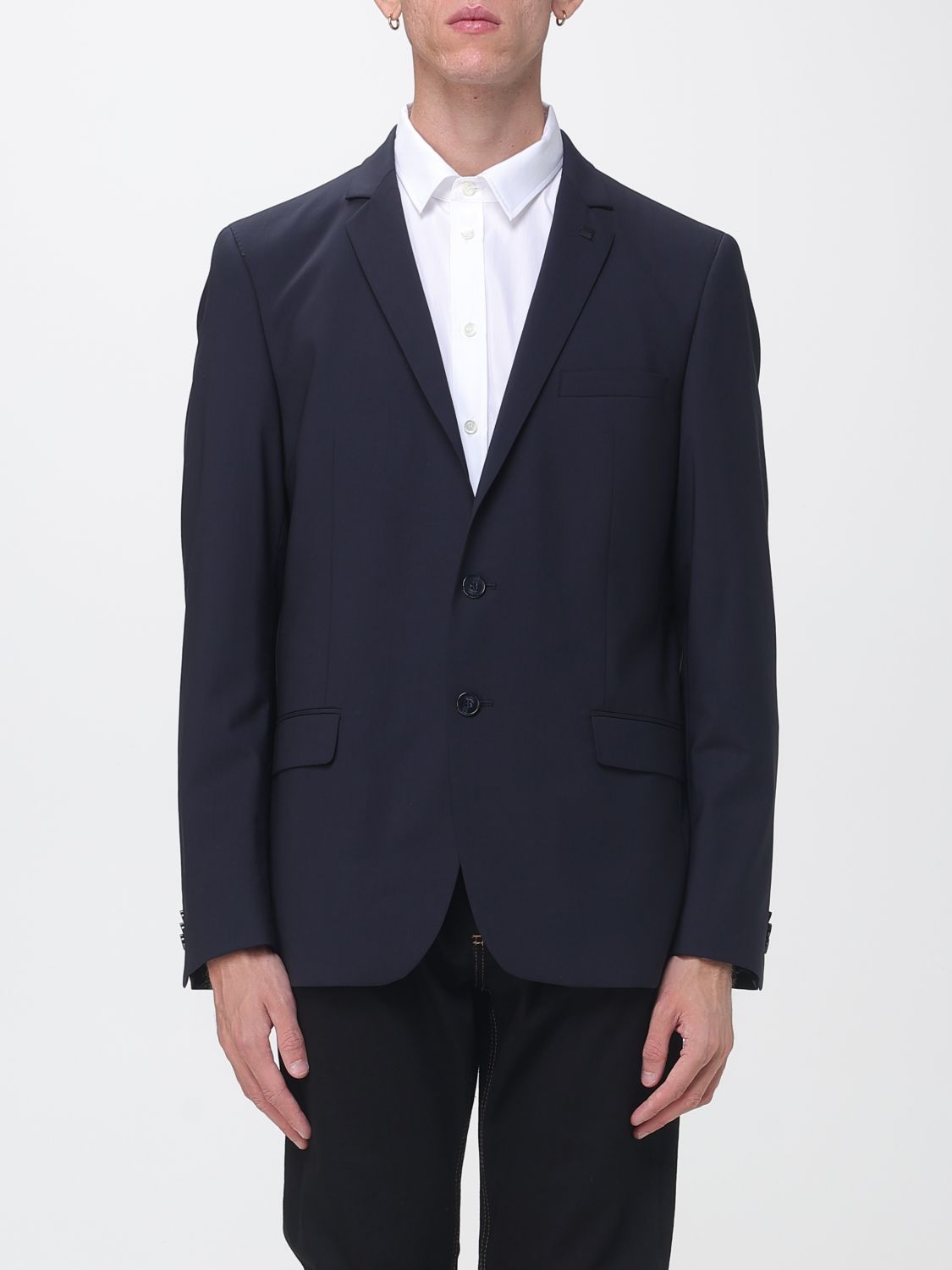 KARL LAGERFELD Blazer monopetto in lana vergine con rever classico