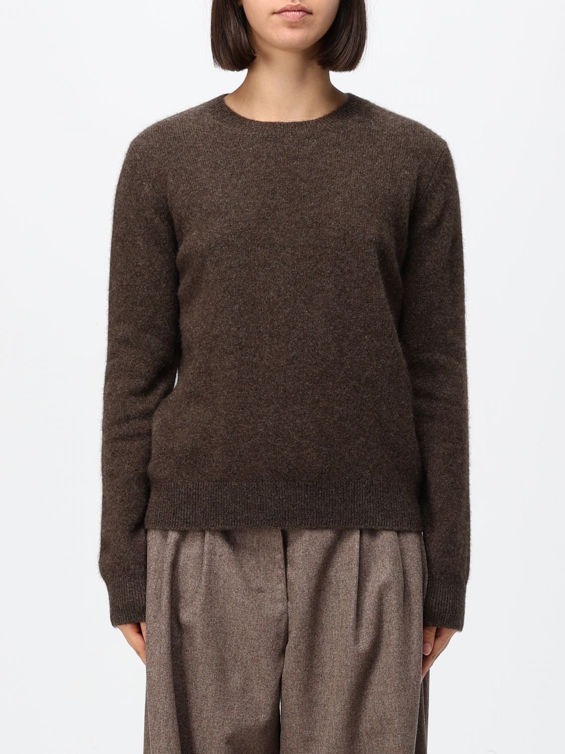 'S Max Mara Pure Yak Wool Crew-Neck Jumper with Long Sleeves