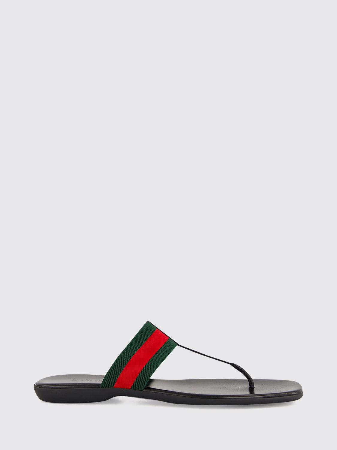 GUCCI Flip-Flop-Sandalen aus Nylon mit ikonischem zweifarbigem Webstreifen