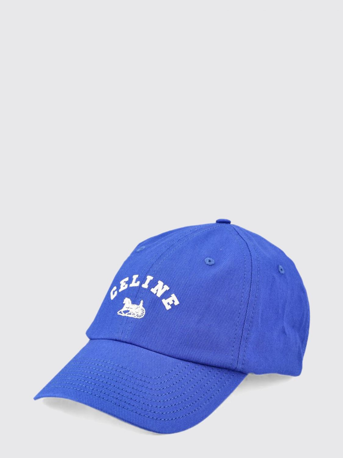 CELINE Baseballkappe aus Baumwolle mit kontrastierendem gesticktem Logo