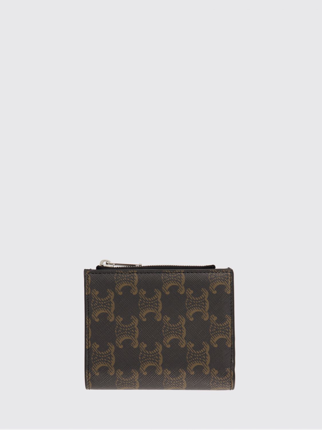 Celine Bifold Wallet in Coated Canvas with Triomphe Monogram · OS